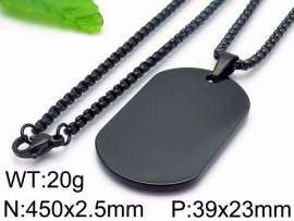 Stainless Steel Black-plating Necklace