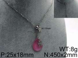 Stainless Steel Stone & Crystal Necklace