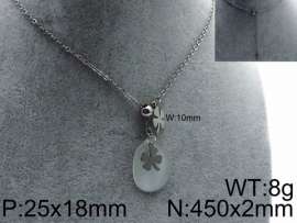 Stainless Steel Stone & Crystal Necklace