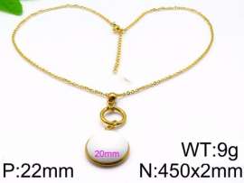Stainless Steel Stone & Crystal Necklace