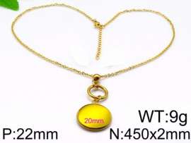 Stainless Steel Stone & Crystal Necklace