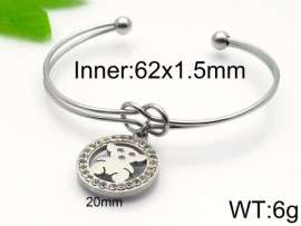 Stainless Steel Stone Bangle