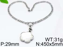 Stainless Steel Stone & Crystal Necklace