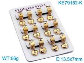 Stainless Steel Stone&Crystal Earring
