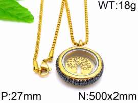 Stainless Steel Stone Necklace