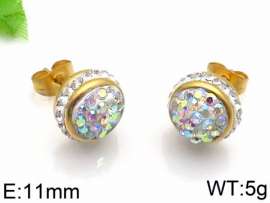 Stainless Steel Stone&Crystal Earring