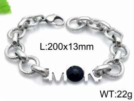 Stainless Steel Stone Bracelet
