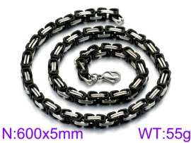 Stainless Steel Black-plating Necklace