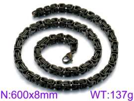 Stainless Steel Black-plating Necklace