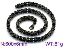 Stainless Steel Black-plating Necklace