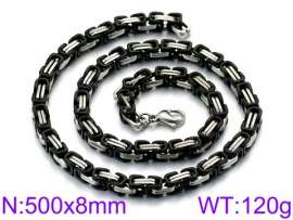 Stainless Steel Black-plating Necklace
