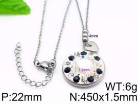 Stainless Steel Stone & Crystal Necklace