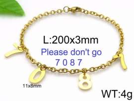 Stainless Steel Gold-plating Bracelet