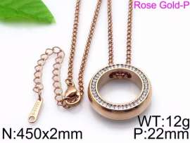 SS Rose Gold-Plating Necklace