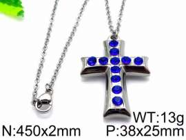 Stainless Steel Stone & Crystal Necklace