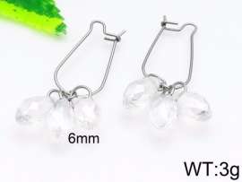 Stainless Steel Stone&Crystal Earring