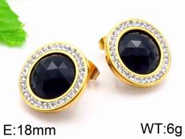 Stainless Steel Stone&Crystal Earring