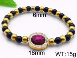 Stainless Steel Stone Bracelet