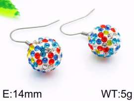 Stainless Steel Stone&Crystal Earring
