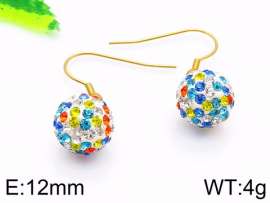 Stainless Steel Stone&Crystal Earring
