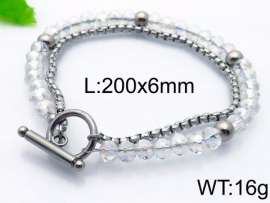 Stainless Steel Stone Bracelet