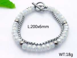 Stainless Steel Stone Bracelet