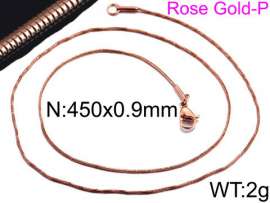 SS Rose Gold-Plating Necklace