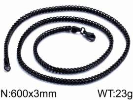 Stainless Steel Black-plating Necklace