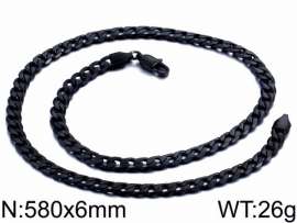Stainless Steel Black-plating Necklace