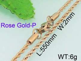 SS Rose Gold-Plating Necklace
