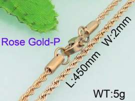 SS Rose Gold-Plating Necklace