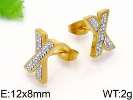 Stainless Steel Stone&Crystal Earring