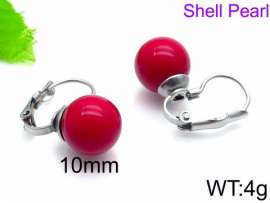 SS Shell Pearl Earrings