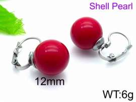 SS Shell Pearl Earrings