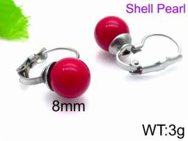 SS Shell Pearl Earrings