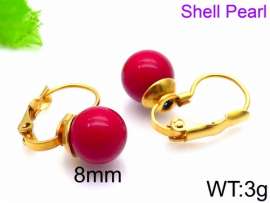 SS Shell Pearl Earrings