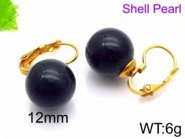 SS Shell Pearl Earrings