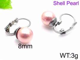 SS Shell Pearl Earrings