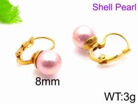 SS Shell Pearl Earrings