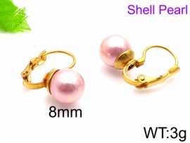 SS Shell Pearl Earrings