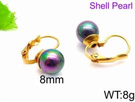 SS Shell Pearl Earrings