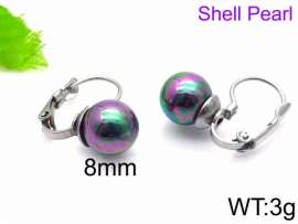 SS Shell Pearl Earrings