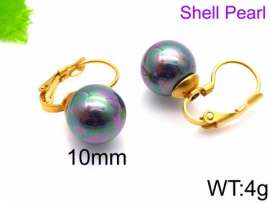 SS Shell Pearl Earrings