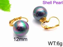 SS Shell Pearl Earrings