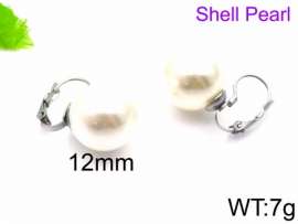 SS Shell Pearl Earrings