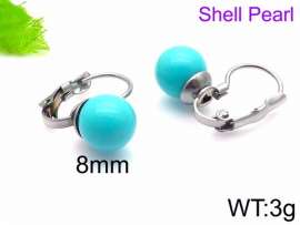 SS Shell Pearl Earrings