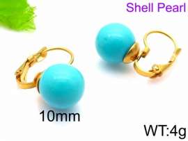 SS Shell Pearl Earrings