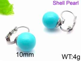 SS Shell Pearl Earrings