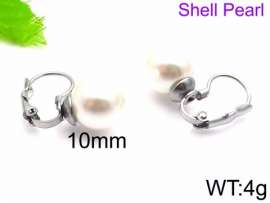 SS Shell Pearl Earrings