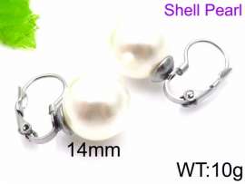 SS Shell Pearl Earrings